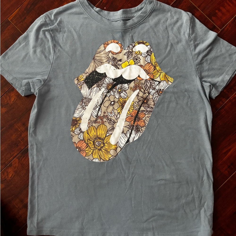 Abercrombie Kids Gray Rolling Stones Graphic Tee